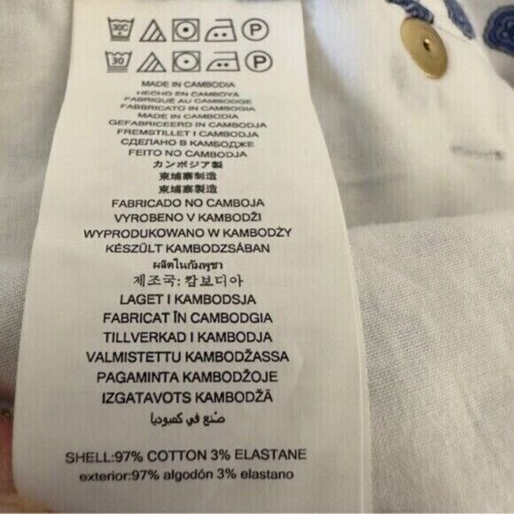 Michael Kors Selma Medallion Print Cropped Jeans Size 12 Pre-owned - Picture 9 of 16